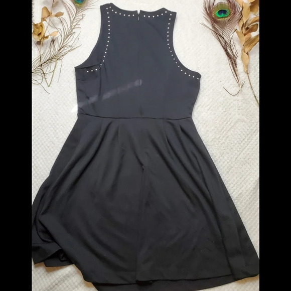 Mossimo Supply Co. Black Silver Stud Fit & Flare Dress - Picture 5 of 8